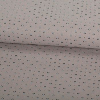 Baumwollstoff Trachtenstoffe Trachten Mini Blumen Punkte taupe grün blau 1,5m Breite