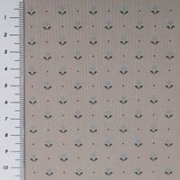 Baumwollstoff Trachtenstoffe Trachten Mini Blumen Punkte taupe grün blau 1,5m Breite