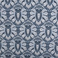 Baumwollstoff Trachtenstoffe Trachten Blumen Ornament Barock groß blau weiß 1,45m Breite