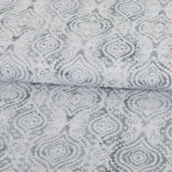 Baumwollstoff Trachtenstoffe Trachten Ornament Barock weiß grau 1,45m Breite