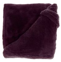 Kuscheldecke Justin aus flauschig-weicher Mikrofaser in Dark Purple mit Komfortgröße 150x200cm