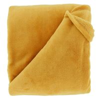 Kuscheldecke Justin aus flauschig-weicher Mikrofaser in Honiggelb mit Komfortgröße 150x200cm