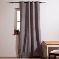 Thermovorhang Morey mit Ösen uni hellgrau 140x260cm Komplettaufnahme