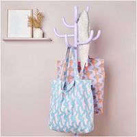 Canvas-Shopper Baumwolltasche Myzel Rosa 38x40cm von Rico Design mit anderer Farbvariante dekoriert