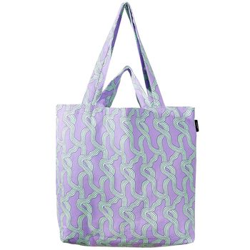 Stylischer Canvas-Shopper Baumwolltasche Myzel Flieder 38x40cm von Rico Design