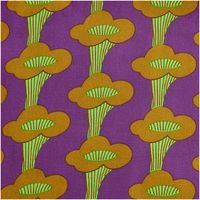 Canvas Stoff Baumwollstoff Pfifferlinge Lila Neongrün von Rico Design 50x140cm