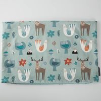 Kissenhülle Scandi Christmas hellblau von SCHÖNER LEBEN. 40x60cm ohne Füllung