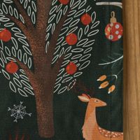 89558-Tischlaeufer-Scandi-Winter-Forest-dunkelgruen-40x160cm-von-SCHoeNER-LEBEN--89558-005.jpg Tischläufer Scandi Winter Forest dunkelgrün 40x160cm von SCHÖNER LEBEN. Detail Motiv
