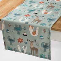Tischläufer Scandi Christmas hellblau 40x160cm von SCHÖNER LEBEN.