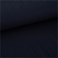 Jersey Stoff Rippjersey Feinstrick einfarbig dunkelblau 1,45m Breite