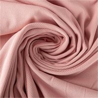 Jersey Stoff Rippjersey Feinstrick einfarbig hellrosa 1,45m Breite gedreht