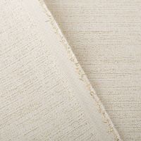 Jacquard Stoff Gold Glam Metallic-Effekte weiß gold 2,80m Breite Vorder- und Rückseite