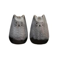 Salz und Pfeffer Streuer Set Katzen grau 7x5cm von Sass & Belle