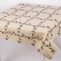 89628-Tischdecke-Gobelin-Mistelzweige-mit-Beeren-Gitter-beige-rot-gruen-in-versch--Groessen-von-SCHoeNER-LEBEN---MG-2390.jpg Weihnachtliche Gobelin Tischdecke mit Mistelzweigen und Gitterkaro in diversen Größen oder nach Maß von SCHÖNER LEBEN Vollbild