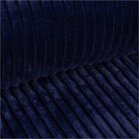 Wellness Fleecestoff Cordoptik breite Rippen einfarbig blau 1,5m Breite
