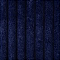 Wellness Fleecestoff Cordoptik breite Rippen einfarbig blau 1,5m Breite