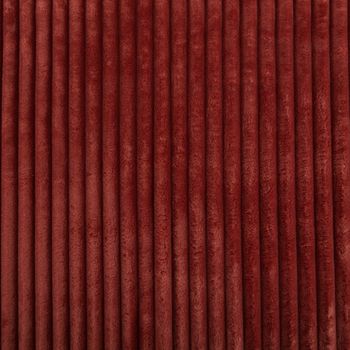 Wellness Fleecestoff Cordoptik breite Rippen einfarbig rot 1,5m Breite
