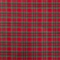 Jacquard Stoff Dekostoff Vichy Karo rot grün 2,80m Breite