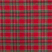 Jacquard Stoff Dekostoff Vichy Karo rot grün 2,80m Breite