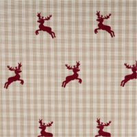 89664-Vorhangstoff-Dekostoff-springende-Hirsche-Karo-rot-beige-weiss-160cm-Stoffbreite-89664-003.jpg Vorhangstoff Dekostoff springende Hirsche Karo rot beige weiß 160cm Stoffbreite