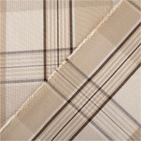 Vorhangstoff Dekostoff Hubertus Karos beige 160cm Stoffbreite mit Rückseite
