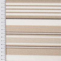 Vorhangstoff Dekostoff Camilla Streifen beige blau 160cm Stoffbreite mit Maßband