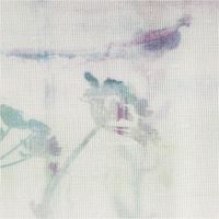 Gardinenstoff Algarve halbtransparent Aquarell weiß lila türkis grün 1,6m Breite