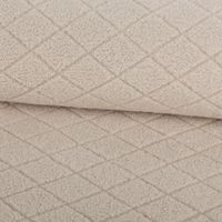 Teddystoff Diamond Rauten helles Beige 158cm Breite