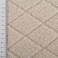 Teddystoff Diamond Rauten helles Beige 158cm Breite