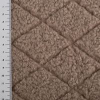 Teddystoff Diamond Rauten Soft Taupe 158cm Breite