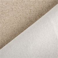Boucle Polsterstoff mit Fleckschutz Petproof Doha beige meliert 1,45m Breite, mit Rückseite