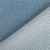89766-Dekostoff-Dobby-Diamond-Mini-Rauten-blau-ecru-1-40m-Breite-IMG-1050.jpg Dekostoff Dobby Diamond Mini Rauten blau ecru 1,40m Breite, mit Rückseite