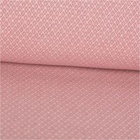 Dekostoff Dobby Diamond Mini Rauten altrosa ecru 1,40m Breite, doubliert