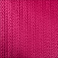 Bekleidungsstoff Cably Zopfmuster Strickstoff Meterware einfarbig pink 1,50m Breite