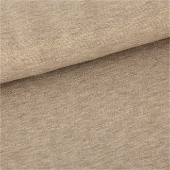 Viskose Stoff Lurex Jersey natur gold 1,60m Breite am Ballen