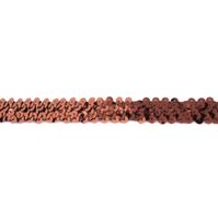 Gummi Pailletten braun Breite: 2cm