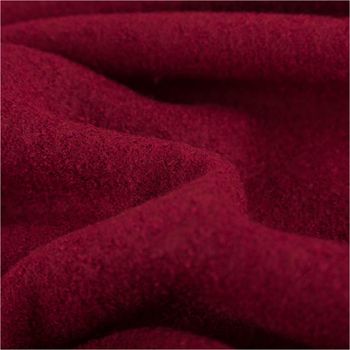 Boucle Wollstoff Mantelstoff Viskose Wolle warmes Rot 1,45m Breite