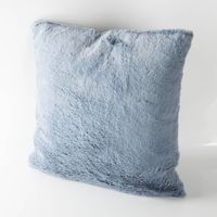Deko Kuschelkissen Plüsch einfarbig eisblau 45x45cm Hauptasicht