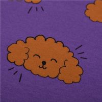 89841-Sweatstoff-Soft-aus-Baumwolle-Dogs-Pudel-lila-braun-1-38m-Breite-IMG-9996.jpg Sweatstoff Soft aus Baumwolle Dogs Pudel lila braun 1,38m Breite Nahaufnahme