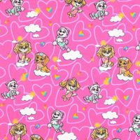 Cooler Paw Patrol Lizenzprint Jersey Stoff aus Baumwolle in Pink mit 1,50m Breite glatt