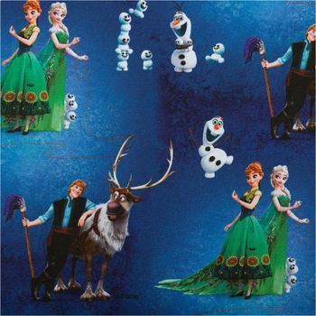 Frozen Jersey Stoff Baumwolle Digitaldruck Royal blau 1,50m Breite Detail