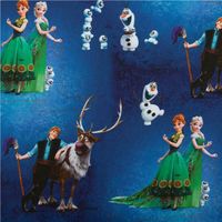 Frozen Jersey Stoff Baumwolle Digitaldruck Royal blau 1,50m Breite Detail