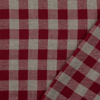 Flanell Stoff aus Baumwolle garngefärbt Karo rot 1,44m Breite mit Rückseite