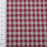 Flanell Stoff aus Baumwolle garngefärbt Mini-Karo rot 1,44m Breite mit Maßband