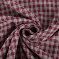 Flanell Stoff aus Baumwolle garngefärbt Mini-Karo rot 1,44m Breite gedreht