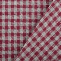 Flanell Stoff aus Baumwolle garngefärbt Mini-Karo rot 1,44m Breite mit Rückseite
