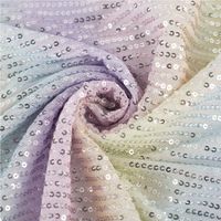 Pailettenstoff Stretch Pastell Farbverlauf silber 127cm gedreht