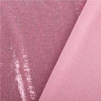 Jersey Stoff Glitzer Slinky Bijoux Foil rosa 1,45m Breite mit Rückseite