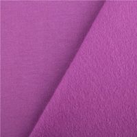 Sweatstoff Meterware Bio Soft Sweat dünn uni violett 1,5m Breite mit Rückseite