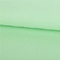 Musselin Stoff Double Gauze einfarbig lime grün 1,35m Breite doubliert